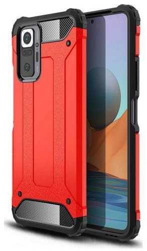 TopQ Xiaomi Redmi Note 10 Pro Panzer red 58994 - Phone Cover - Main image