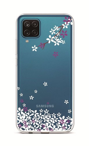 TopQ Samsung A12 silicone Sakura flowers 55825 - Phone Cover - Main image