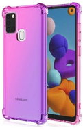 TopQ Samsung A21s silicone Shock rainbow pink-purple 50355 - Phone Cover