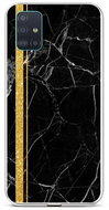 TopQ STYLE Samsung A51 silicone Marble black-gold 58584 - Phone Cover