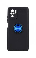 TopQ Xiaomi Redmi Note 10 silicone black with blue ring 58845 - Phone Cover
