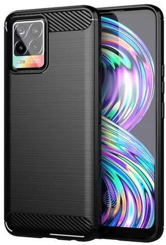 TopQ Realme 8 silicone black 58774 - Phone Cover - Main image