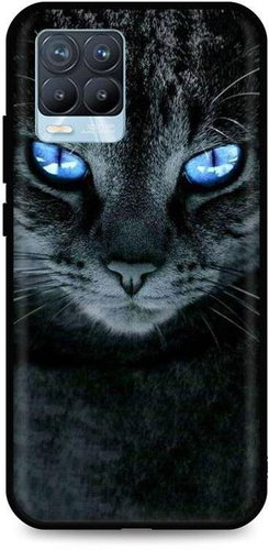 TopQ Realme 8 Pro Silicone Dark Cat 58721 - Phone Cover - Main image
