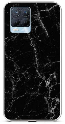 TopQ STYLE Realme 8 Pro Silicone Marble Black 58570 - Phone Cover - Main image