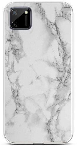 TopQ STYLE Realme C11 Silicone Marble White 58563 - Phone Cover - Main image