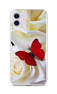 TopQ iPhone 11 silicone Red Butterfly 58945 - Phone Cover
