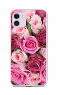 TopQ iPhone 11 silicone Pink rosettes 58941 - Phone Cover