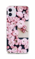 TopQ iPhone 11 silicone Pink flowers 58935 - Phone Cover