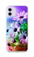 TopQ iPhone 11 silicone Purple flowers 58916 - Phone Cover