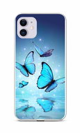 TopQ iPhone 11 silicone Blue butterflies 58812 - Phone Cover