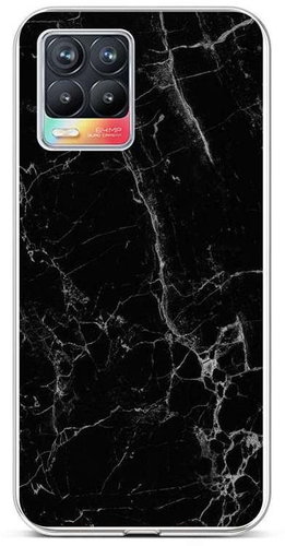 TopQ STYLE Realme 8 Silicone Marble Black 58567 - Phone Cover - Main image