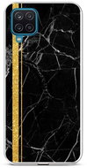 TopQ STYLE Samsung A12 silicone Marble black-gold 58577 - Phone Cover