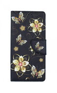 TopQ Samsung A21s booklet Golden flowers 54290 - Phone Case