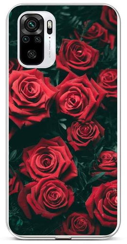 TopQ Xiaomi Redmi Note 10 silicone Red rosettes 59636 - Phone Cover - Main image