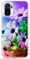 TopQ Xiaomi Redmi Note 10 silicone Purple flowers 59618 - Phone Cover