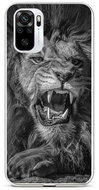 TopQ Xiaomi Redmi Note 10 silicone Black and white lion 59601 - Phone Cover