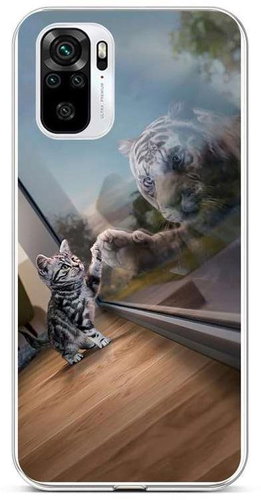 TopQ Xiaomi Redmi Note 10 Silicone Tiger Reflection 59598 - Phone Cover - Main image