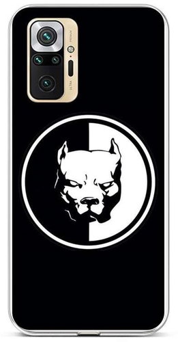 TopQ Xiaomi Redmi Note 10 Pro silicone Black and white pitbull 59653 - Phone Cover - Main image