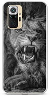 TopQ Xiaomi Redmi Note 10 Pro silicone Black and white lion 59644 - Phone Cover