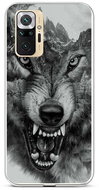 TopQ Xiaomi Redmi Note 10 Pro silicone Black and white wolf 59678 - Phone Cover