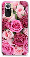 TopQ Xiaomi Redmi Note 10 Pro Silicone Pink Roses 59676 - Phone Cover