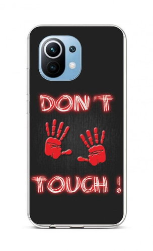 TopQ Xiaomi Mi 11 Lite silicone Don´t Touch Red 59907 - Phone Cover - Main image