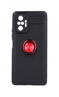 TopQ Xiaomi Redmi Note 10 Pro silicone black with red ring 59437 - Phone Cover