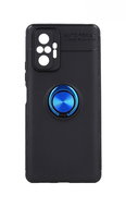 TopQ Xiaomi Redmi Note 10 Pro silicone black with blue ring 59401 - Phone Cover
