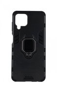 TopQ Samsung A22 durable black with ring 60321 - Phone Cover