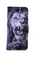 TopQ Xiaomi Redmi Note 9 Pro booklet Black and white lion 60005 - Phone Case