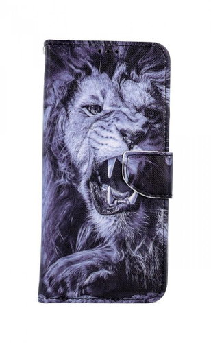 TopQ Xiaomi Redmi Note 9 Pro booklet Black and white lion 60005 - Phone Case - Main image