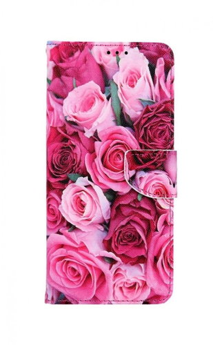 TopQ Xiaomi Redmi Note 10 booklet Pink roses 59884 - Phone Case - Main image