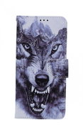 TopQ Xiaomi Redmi Note 10 booklet Black and white wolf 59886 - Phone Case