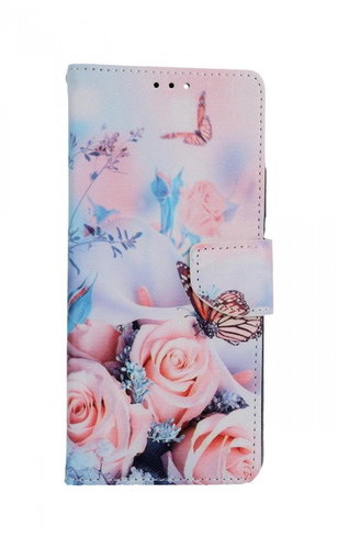 TopQ Xiaomi Redmi Note 10 Pro booklet Rose with butterfly 59689 - Phone Case - Main image