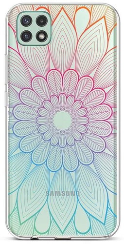 TopQ Samsung A22 5G silicone Rainbow Mandala 60554 - Phone Cover - Main image
