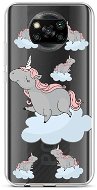 TopQ Xiaomi Poco X3 silikón Grey Unicorns 60832 - Kryt na mobil