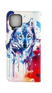 TopQ Samsung A22 booklet Drawing of a wolf 60687 - Phone Case