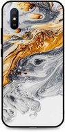 TopQ LUXURY Xiaomi Redmi 9A solid Marble grey-gold 51280 - Phone Cover