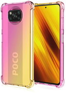 TopQ Xiaomi Poco X3 silicone Shock rainbow pink-yellow 60759 - Phone Cover