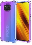 TopQ Xiaomi Poco X3 silicone Shock rainbow purple-blue 60758 - Phone Cover