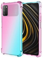 TopQ Xiaomi Poco M3 Silicone Shock Rainbow Mint Pink 60730 - Phone Cover