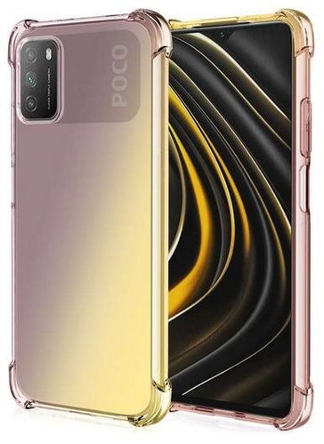 TopQ Xiaomi Poco M3 silicone Shock rainbow purple-yellow 60729 - Phone Cover - Main image