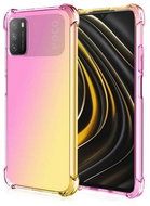 TopQ Xiaomi Poco M3 silicone Shock rainbow pink-yellow 60727 - Phone Cover