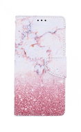 TopQ iPhone SE 2020 booklet Pink marble 54687 - Phone Case