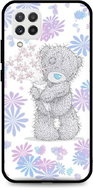 TopQ Samsung A22 silicone Floral Teddy 61157 - Phone Cover