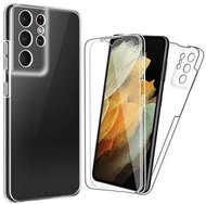 Forcell Samsung S21 Ultra hard 360° front + rear transparent 61614 - Phone Cover