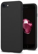 Spigen Liquid Crystal iPhone SE 2020 silicone black matte 49545 - Phone Cover