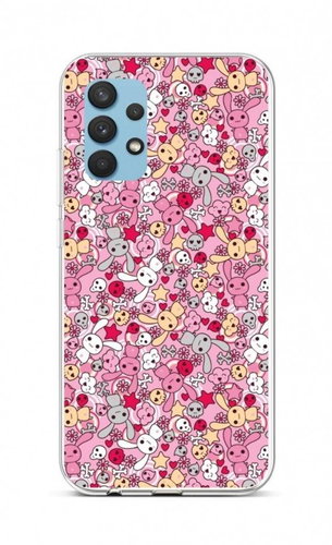 TopQ Samsung A32 silicone Pink Bunnies 61872 - Phone Cover - Main image