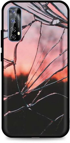 TopQ LUXURY Realme 7 solid Pink Broken 62008 - Phone Cover - Main image