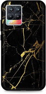 TopQ LUXURY Realme 8 solid Marble black-gold 61431 - Phone Cover